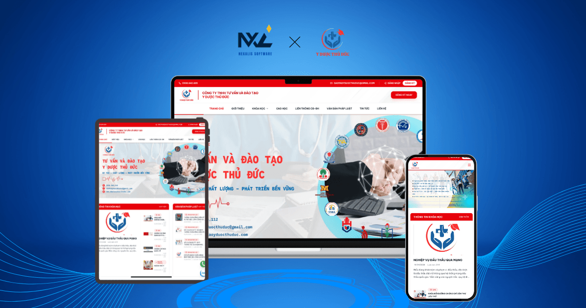 Website Đào Tạo Y Dược Thủ Đức